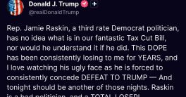 Trump's Hilarious Burn on Raskin: "This DOPE Can't Win!" 😂🔥  Trump Raskin rivalry, political roast humor, 2025 election strategy