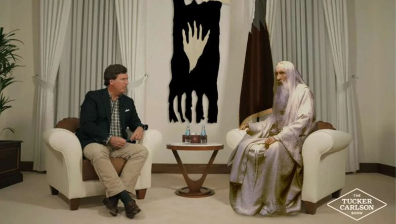 Tucker's Shocking Interview: Saruman Exposes Rohan's Dark Secrets! Tucker Carlson Saruman interview, Rohan war strategies analysis, Middle-earth political tensions 2025