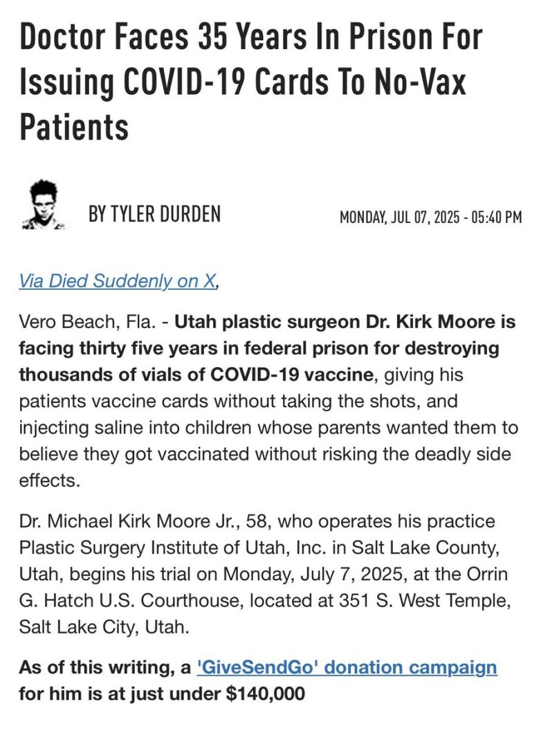 "Veteran Doctor Faces 35 Years for Upholding Medical Ethics!" medical freedom, vaccine mandates, healthcare whistleblower